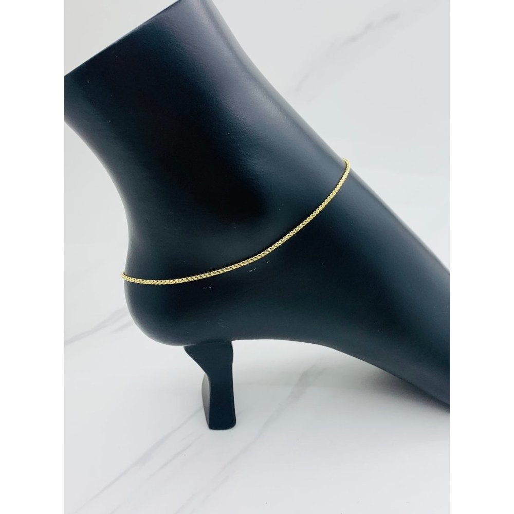 ❤️ Real 10k Gold Ankle Bracelet Rope 10” long ❤️ anklet bracelet